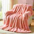 thumbnail image 2 of Throw Blanket,Soft Fluffy Faux Fur Sofa Blanket | 31.4x47.2 Inch Lightweight Warm Shaggy Blankets for Bed Couch Sofa Chair | Ideal Gifts for Women,Pink, 2 of 6