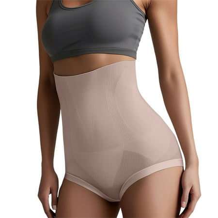 LARUYEKO Women s High Waist Body Shaping Panties Seamless Body Shaping Garments Triangle Leggings Silk Crotch Underwire Bodysuit Body Suits for Women Support for Women for Dress Small Waist Corset S