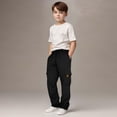 thumbnail image 2 of CONZONE Boys Lined Sweatpants Straight Leg Casual Pants for Child Elastic Waist Solid Warm Fall Winter Jogger Pants with Pockets, 2 of 5
