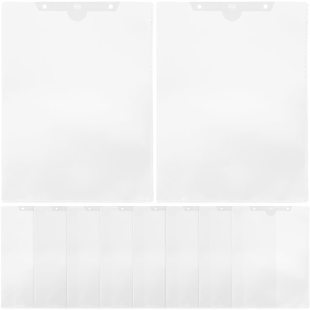 GOOHOCHY 10 Uds carpeta de archivos de plástico funda de archivo transparente carpeta de documentos colgante bolsa protectora de archivos Protector de archivos