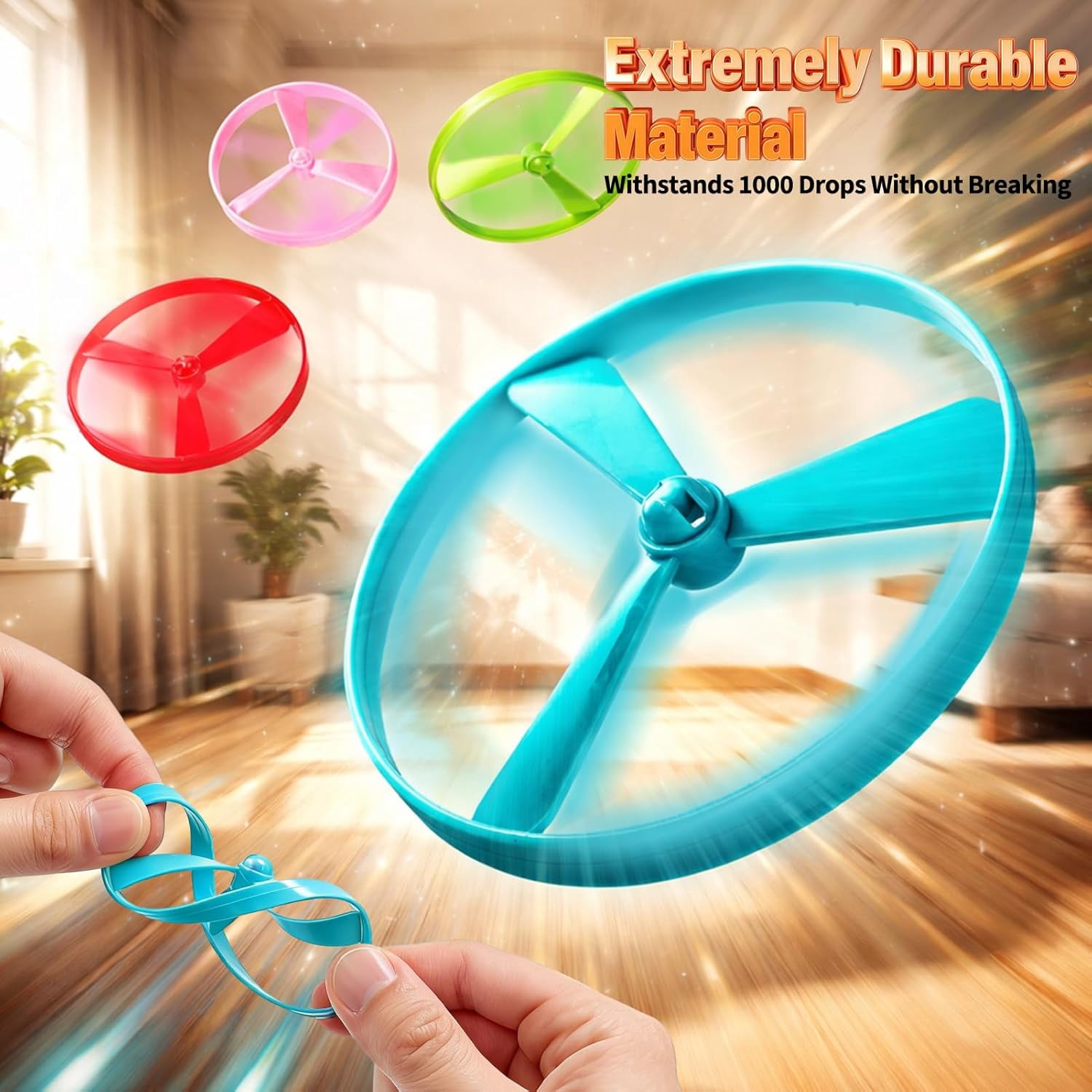 Cat Toy Disc Launcher, Rechargeable Interactive Cat Fetch Toy Launcher with 8 Flying Discs, Flying Enrichment Toys for Indoor Bored Kittens & Adult Cats (Yellow)