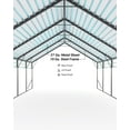 thumbnail image 3 of Tuekys 20'x25'x13' Metal Carport for 2 Cars, Extra Tall Carport, Reinforced Frame and Roof for All-Weather, Permanent Garage for Bass Boats, Full-Sized Pickup Trucks, and Tractors, 3 of 5