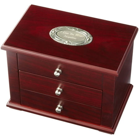 Personalized Charming Wood Jewelry Box, Single Initial
