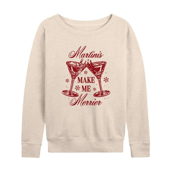 Instant Message - Martinis Merrier - Women's French Terry Long Sleeve Pullover