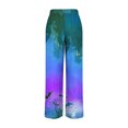 thumbnail image 4 of Pants for Women, Woman Halloween Printing Elastic Waist Drawstring Wide Leg Long Pants, 4 of 5