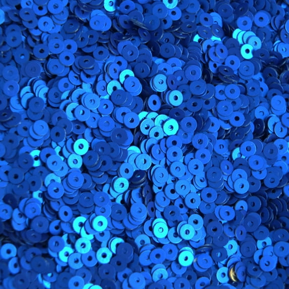 Royal Blue Sequins 3mm Matte Silk Frost Made in USA