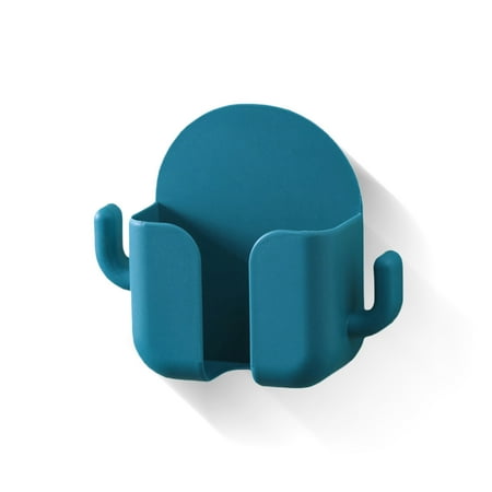 

Mildsown Wall Mounted Mobile Phone Storage Rack with Reserved Charging Hook Adhesive Universal Tool