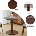 thumbnail image 5 of PHOYAL 31.5" MDF Small Round Dining Table Set for 2, Tulip Style Pedestal Dining Tables for Kitchen Small Space Apartment, Walnut, 5 of 7