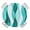 Aqua, variant on Turquoise Stripes Round Tablecloth for 55-60 Inch Tables,Fitted Table Cover with Elastic Edge,Vintage Farmhouse Ripple Texture Art Waterproof Outdoor Table Cloth Protector for Patio Garden Dinner