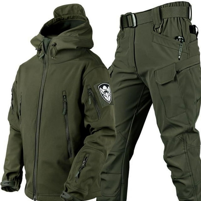 Outdoor Shark Skin Soft Shell Military Multicam Tactical Windbreak Jacket Pants Suits Coat Hunting Camouflage Clothing