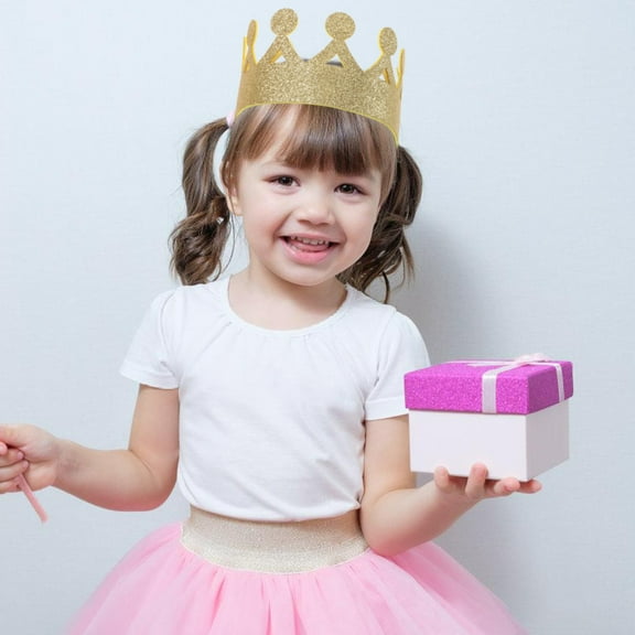 LABSERRON 4Pcs Kids Crown Headband Boys Crown with Polyester Material for Birthday Parties and Special Occasions