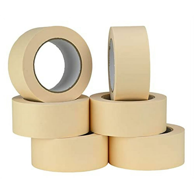 2 Inch Wide White Masking Tape General Purpose Multi Surface High  Performance Roll 55 Yard Long - Pack Of 6 