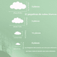 thumbnail image 3 of Pegatinas De Pared Big Cloud Desmontables De Vinilo 31 Nubes blanco, 3 of 5