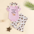 thumbnail image 2 of mgoYE Western Baby Girl Clothes Boots Bodysuit Romper Flared Pants Headband Cowgirl Country Outfit Size 3-6 Months, 2 of 5
