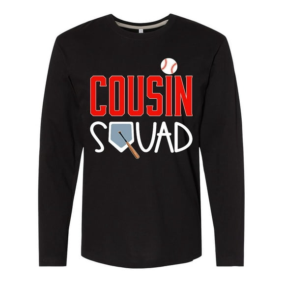 Inktastic Cousin Squad Baseball and Bat Long Sleeve T-Shirt
