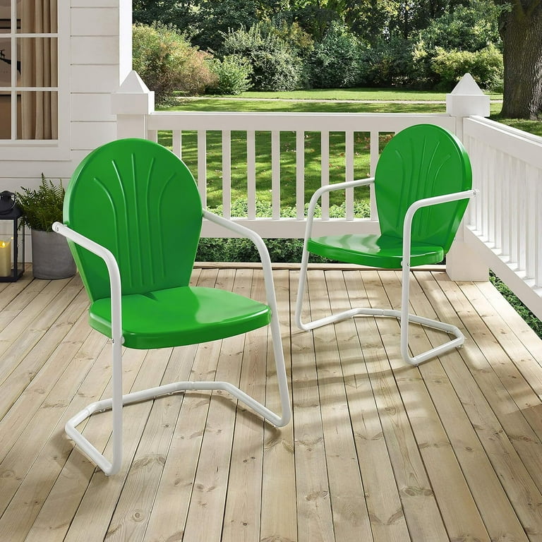 Crosley Furniture Griffith Retro Steel Lawn Chair, Outdoor Patio