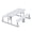 6FT White, variant on Ktaxon 6FT Picnic Table with Umbrella Hole, Metal Frame HDPE Tabletop Plastic for Patio, White Faux Wood