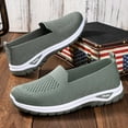thumbnail image 6 of uvwlwu Women's Large Size Casual Shoes Breathable Mesh Women's Shoes On Lightweight Mom Shoes Soft Soled Versatile Shoes.(Army Green,6.5), 6 of 8