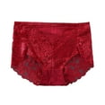 thumbnail image 2 of Tdoqot Womens Panties- Cotton Sexy See-Through Lace Breathable Cutout Mesh Mid-Waist Slim Fit Womens Underwear Red Size S, 2 of 9