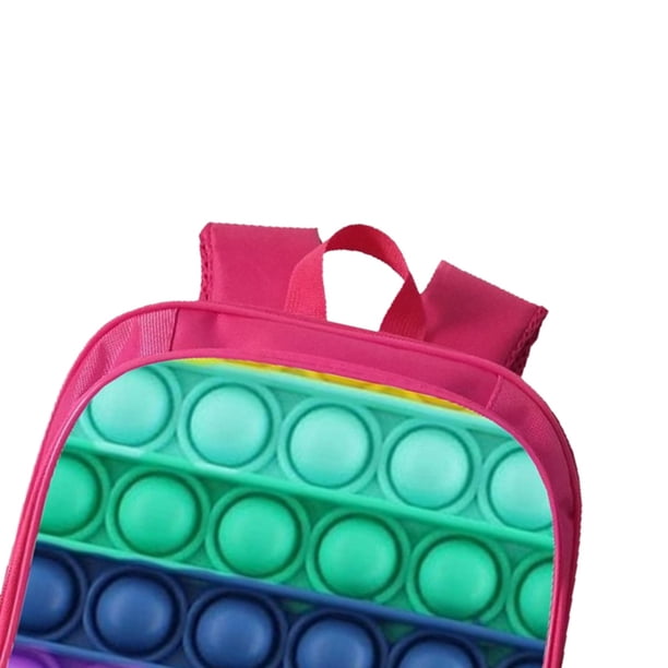 Bolsa de escuela para niños con impresión de burbujas de empuje de dibujos animados regalo inteligente de cognición de color JShteea libre de BPA