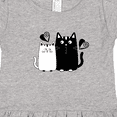 thumbnail image 4 of Inktastic Valentines Day Cat Couple Girls Toddler Dress, 4 of 5
