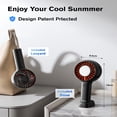 thumbnail image 2 of Kidsjoy Handheld Rechargeable Fan, 3000mAh 5-Speed Portable Personal Fan with LED Display, for Travel Beach Concerts, 2 of 8