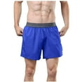 thumbnail image 2 of PNTUTB Men's Fashion Elastic Waistband Solid Color Lightweight Casual Athletic Shorts with Pockets, 2 of 6