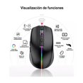 thumbnail image 3 of Mouse Inalámbrico Bluetooth Recargable Ergonomía 2.4g 3modos negro, 3 of 5