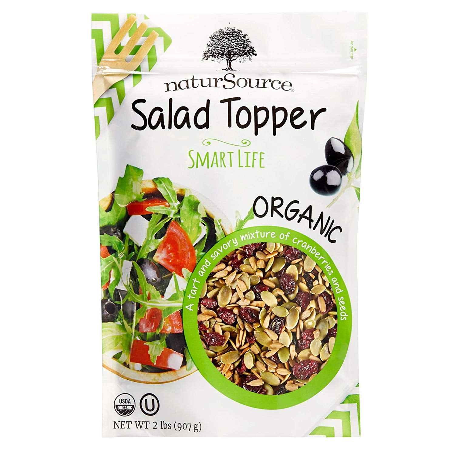 (2 PACK) Organic Salad Topper Smart Life 2LBS Each Releasable Bag, Organic Salad Topper Smart Life enhances your salads with the simple goodness of.., By NaturSource