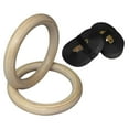 thumbnail image 1 of Anneaux de Gym en Bois Robustes 1100lbs avec Sangle Réglable 8mm, 1 of 8