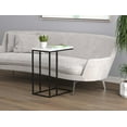 thumbnail image 1 of Safdie & Co. Accent Table C-Shaped Marble Black Metal, 1 of 4