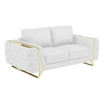 Titan Furnishings Modern Genuine Italian Leather Upholstered Loveseat