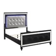 thumbnail image 2 of New Classic Furniture Valentine Solid Wood Full Lighted Bed in Black, 2 of 5