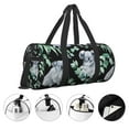 thumbnail image 4 of Rocae Cartoon Koala Bear Print Round Travel Duffel Bag and Fitness Bag, Women's Waterproof Weekend Tote, Men's Travel and Fitness Essentials, 4 of 8
