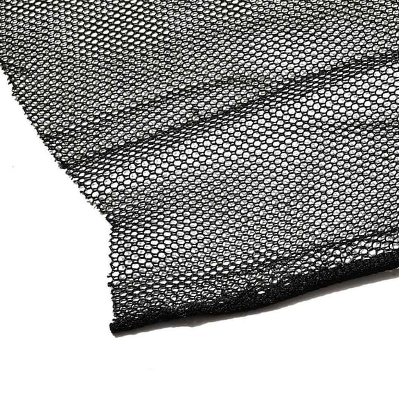 1pc Polyester Mesh Fabric for Dress Costumes Decoration Black 1800x1620x0.3mm