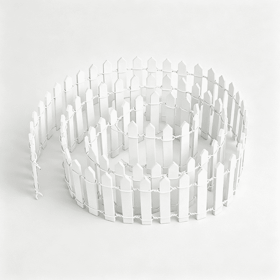 CYFW 35"Es Mini Fairy Garden Fence,Small Wood Decorative Picket Fence,White Picket Fence Miniature Ornaments for Dollhouse Plant Pot Fairy Garden Accessories Outdoor