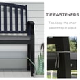 thumbnail image 4 of Outsunny 2-Seater Outdoor Bench Cushion with Zipper Cover, Dark Grey, 4 of 10