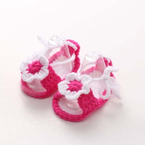HANDMADE CROCHET BABY FIRST SHOES BOOTIES TRAINERS WOOL CASUAL SHOES SLIPPERS 