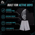 thumbnail image 5 of RBX Boys Athletic Outfit Shorts Set Short Sleeve Shirts Dry Fit Sleeveless Jersey & Shorts 3 Piece, 5 of 7