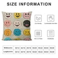 thumbnail image 5 of Cute Mood Throw Pillow Covers, Emotions Sorrows and Joys Linen Pillow Cases Square Pillocases for Bed Sofa Home Decor, 5 of 5