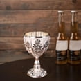 thumbnail image 3 of Goblet Embossed Cup Elegant Cup Glass Drinkware Pink, 3 of 6