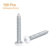 thumbnail image 3 of Tornillos blancos ST3.5x25mm, tornillos autorroscantes, paquete de 100, tornillos de madera Phillips de cabeza plana para trabajos en madera, 3 of 5