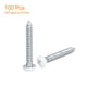 thumbnail image 3 of Tornillos blancos ST3.5x25mm, tornillos autorroscantes, paquete de 100, tornillos de madera Phillips de cabeza plana para trabajos en madera, 3 of 5