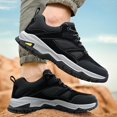 thumbnail image 2 of NOKIO Men's 𝖫a𝖼e Up Sneaker Comfortable Cushion Wide Width Shoes Fashion Outdoor Running Shoes Lightweight Mountaineering Sports Shoes Durab𝗅e Anti-S𝗅ip Athlet𝗂c Shoes, 2 of 7