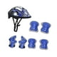 thumbnail image 4 of Conjunto de casco de bicicleta para niños, casco de patinaje, cómodo y ligero, con coderas. Negro Azul, 4 of 8