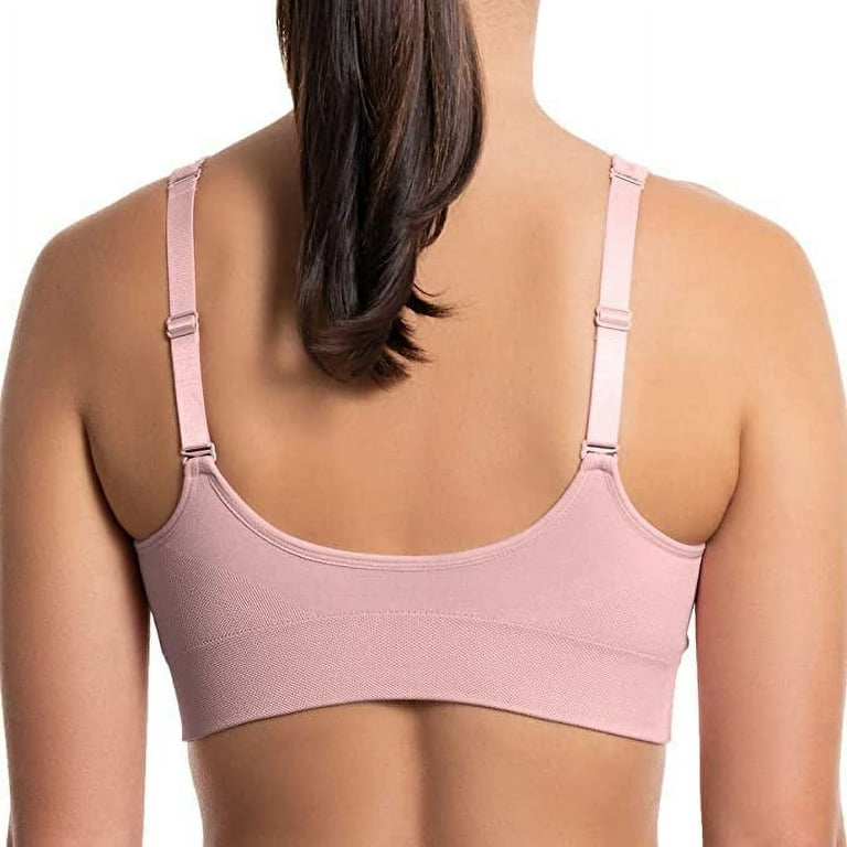 Puma Women's Sports Bra 2 Pack Seamless Removable Cups Size: XL, Color:  White/Dark Pink