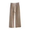 thumbnail image 3 of Dianli Women Fleece Pocket Pajama Pants Elastic Waist Drawstring Cozy Home Sleepwear Soft Warm Casual Lounge Bottoms Comfortable Relaxed Fit Machine Washable Easy Care Breathable, 3 of 6