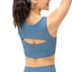 thumbnail image 5 of Sujetador deportivo push up para mujer, sexy, con copas extraíbles, para entrenamiento, fitness, yoga, color azul, 5 of 7