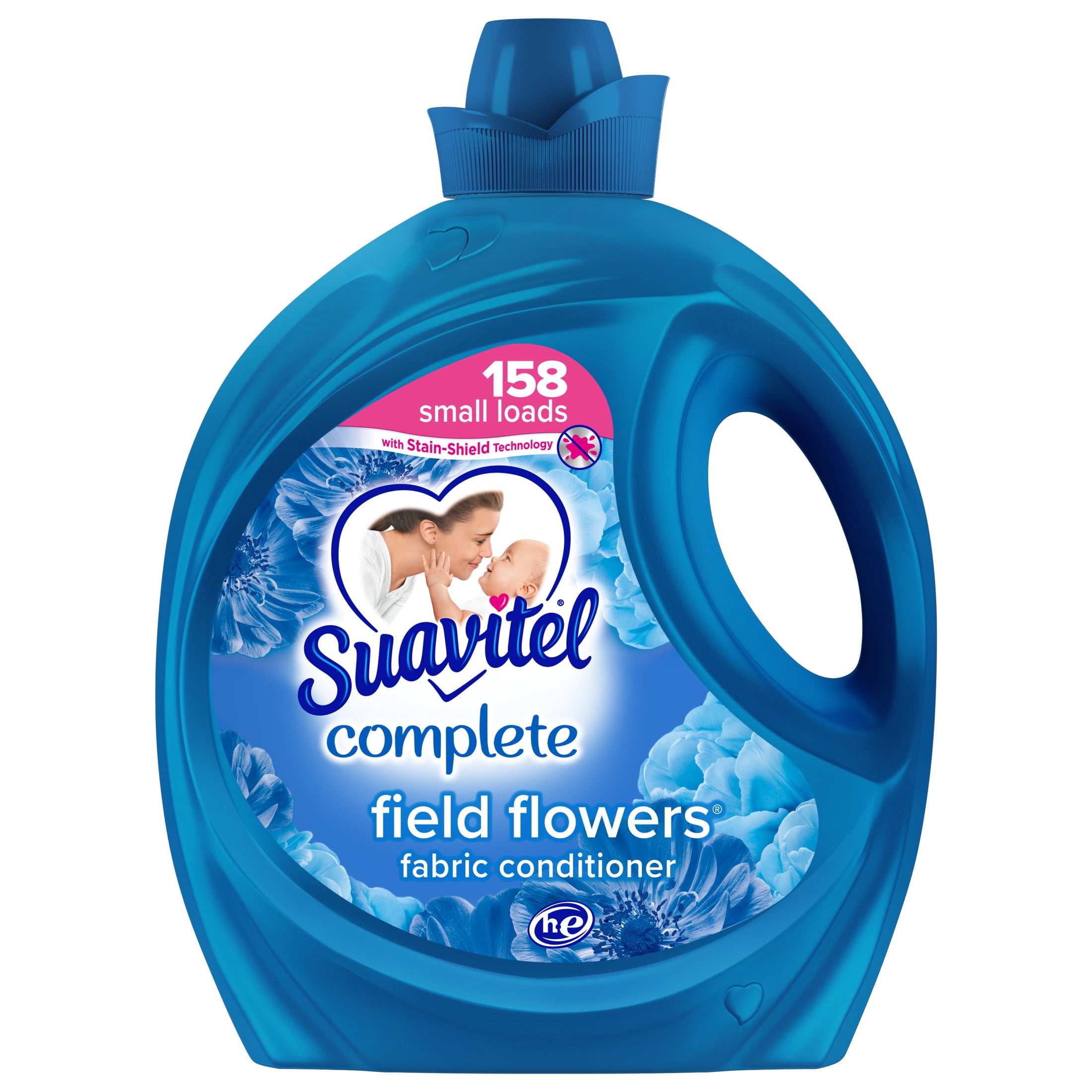Suavitel Complete Liquid Fabric Softener and Conditioner, Field Flowers, 158 oz, 158 Small Loads