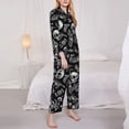 thumbnail image 3 of Fotbe Skull bird bat spider Conjunto de Pijama de Manga Larga para Mujer con Estampado, Ropa de Dormir de 2 Piezas, Conjunto de Casa Suave y Cómodo con Bolsillos-X-Large, 3 of 7